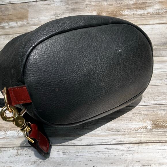 VTG Leather Bucket Purse Pattie Jarrell Black Convertible Sling Western 90s Boho - Picture 10 of 15
